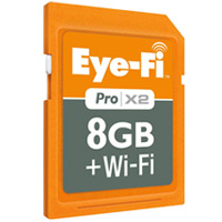 製品写真：アイファイジャパン Eye-Fi Pro X2 8GB ワイヤレスメモリーカード EFJ-PR-8G