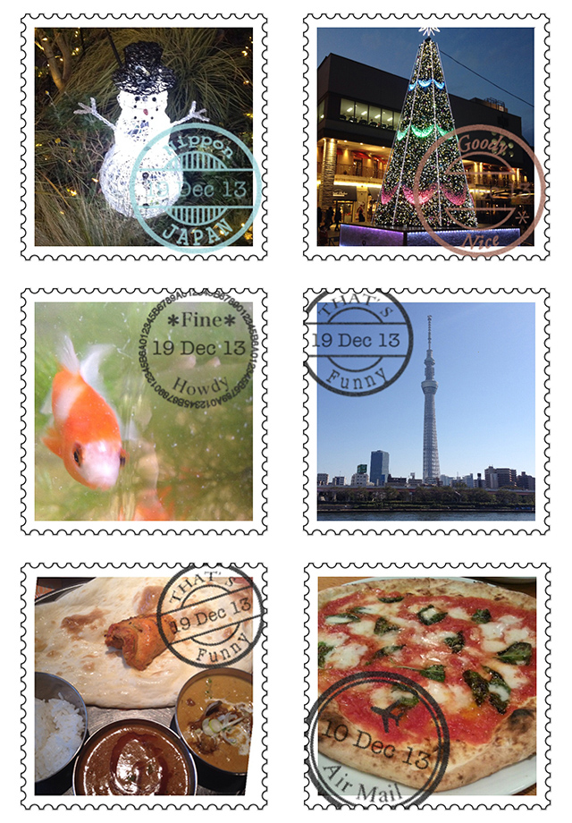 キュートな切手風画像が簡単に作れました！