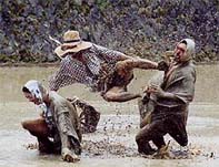 愛媛県城川町・どろんこ祭