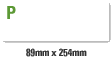 P (89mm×254mm) サイズイメージ