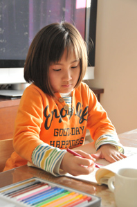 作例3 手元が見えるように