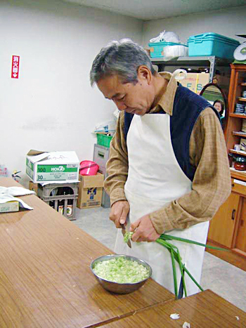 ねぎの空中切り