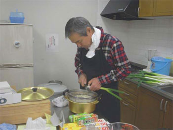 ネギの空中切り