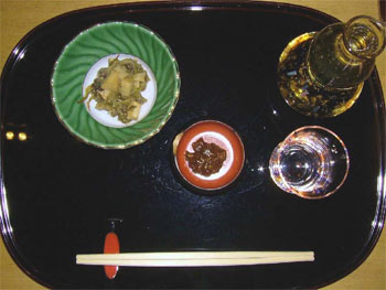 蕎麦味噌・蕗と筍の炊き合わせ