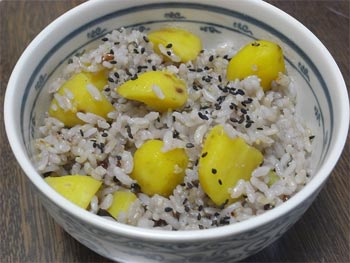 「インカのめざめ」の炊き込みごはん