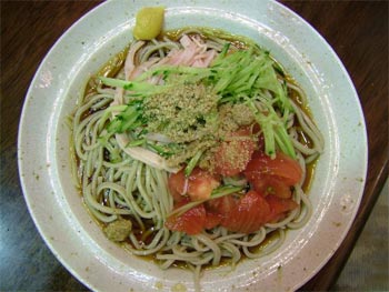 冷やし中華風十割り蕎麦