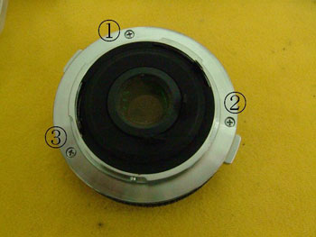 レンズマウントを分離