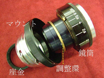 マウントと鏡筒に分離する