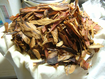 ３０分程煮出し、漉し布で漉す