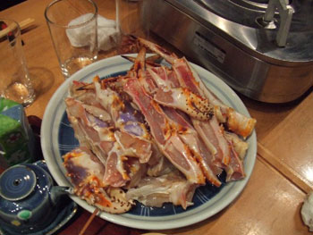 生タラバ蟹の蟹鍋