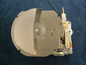 シャッター機構部の裏側