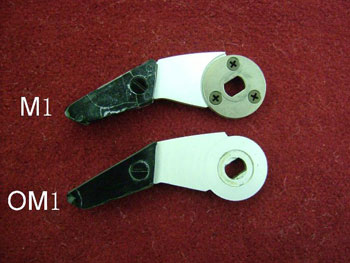 オリンパスM-1とOM-1の違い：巻き上げレバーの仕様