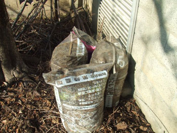 出来上がった堆肥