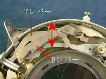 Bレバー、Tレバーを外す