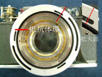 前レンズ・前環を外す