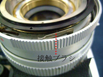 接触ブラシの汚れを取る