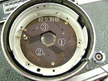 絞り羽根の油分の湿潤