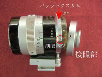 接眼レンズを分離