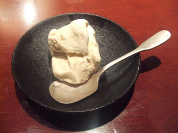 黒澤のコースメニュー：甘味（ジャスミン茶のアイス）