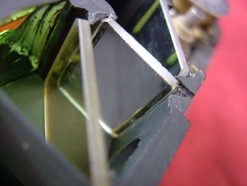 清掃したファインダーレンズ