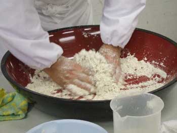 本日の課題は加水の見極め