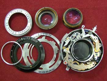 距離環・前群レンズ・押さえ環・秒時環