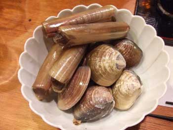 マテ貝と蛤です