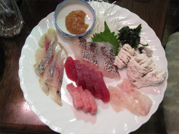 刺身の盛り合わせ