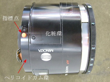 化粧環を外すに当たり