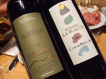 持参しましたワイン