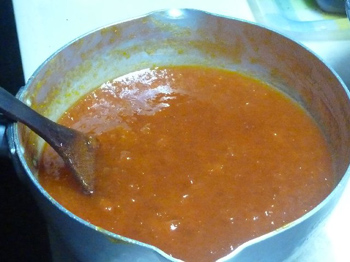 水分を飛ばします