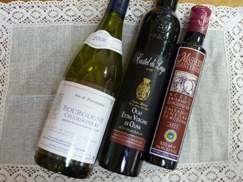 白ワイン・EXVオリーブオイル・バスサミコ酢