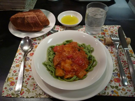 ほうれん草パスタ