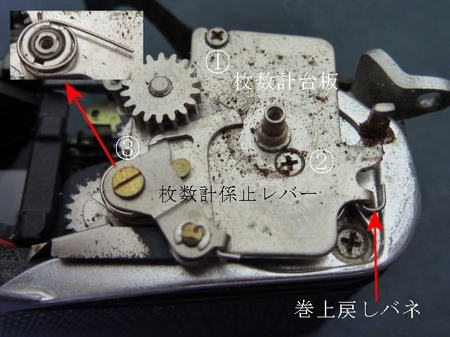 枚数計係止レバー