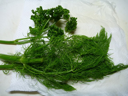 水気を取ります