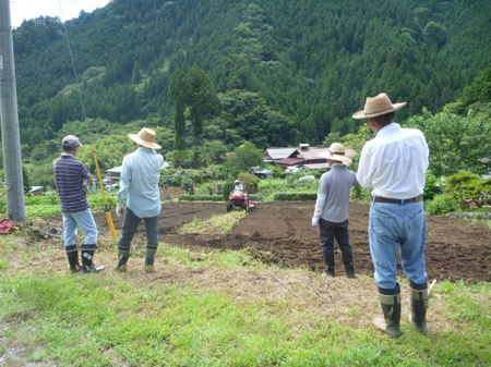 檜原村蕎麦の播種