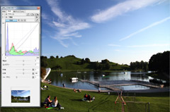 トーンカーブ暗い画像