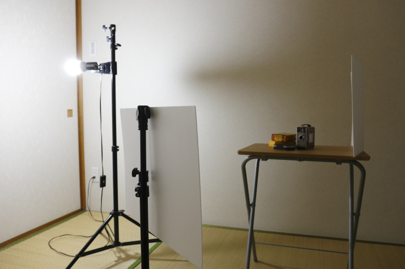 ライトとレフ板の配置