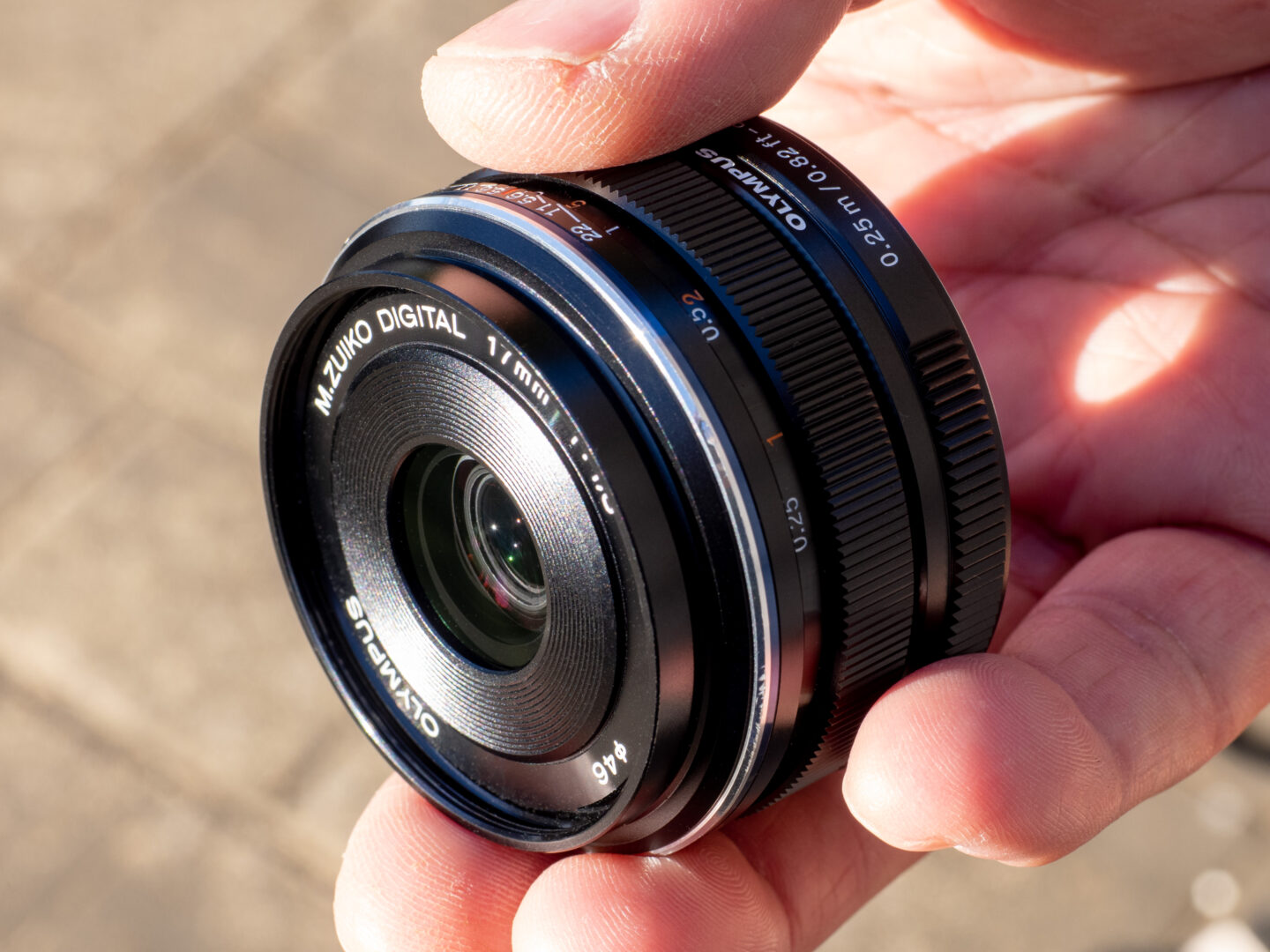 17mm f1.8のオリンパスの単焦点レンズ