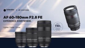 独シュナイダー・クロイツナッハ社コラボ第3弾！驚異の軽さがフットワークを軽くする「LK SAMYANG  AF 60-180mm F2.8 FE」