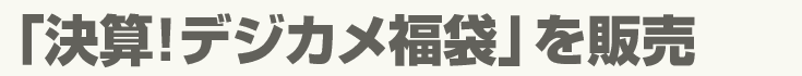 「決算!デジカメ福袋」を販売