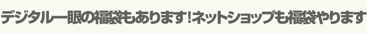 デジタル一眼の福袋もあります!ネットショップも福袋やります!