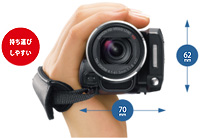 約340ｇの軽量コンパクト