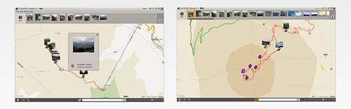 移動軌跡を記録するロガー機能
