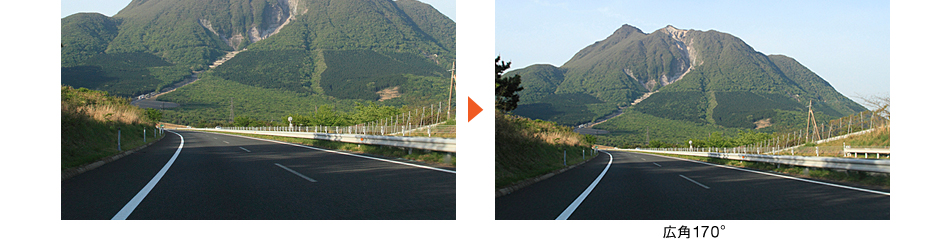 POV（Point of View）ショットを広角170°/120°で使い分け