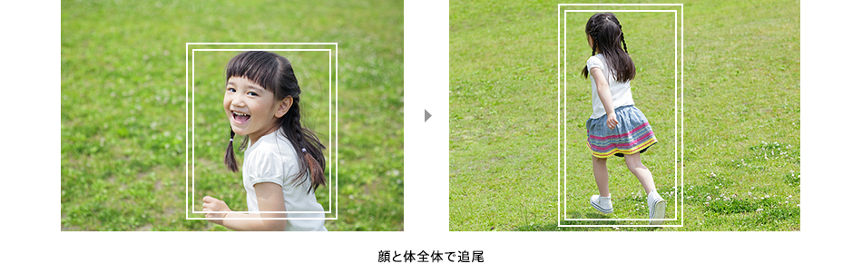 身体全体を追尾してピントを合わせ続ける「ロックオンAF」