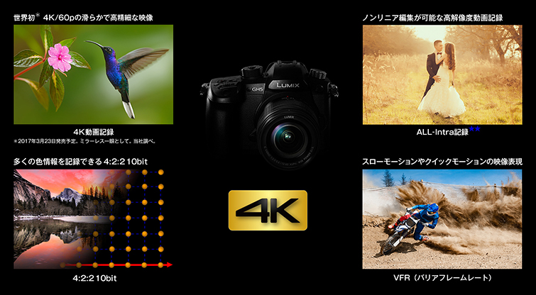 プロの映像撮影現場でも活躍できる、高品位な撮影性能