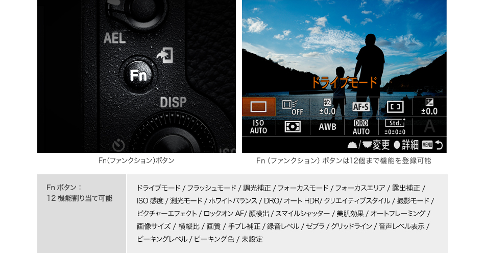 すばやく設定変更が可能なユーザーインターフェース