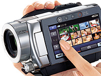 製品写真：HDR-UX7 タッチパネル