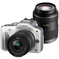 製品写真：LUMIX DMC-G3W-W ダブルズームレンズキット シェルホワイト